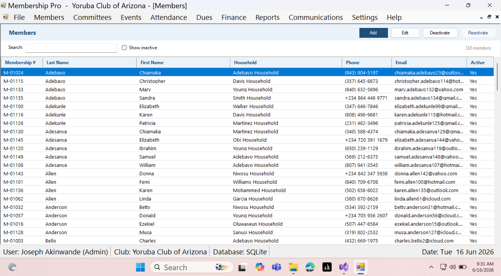 Membership Pro members list after database import